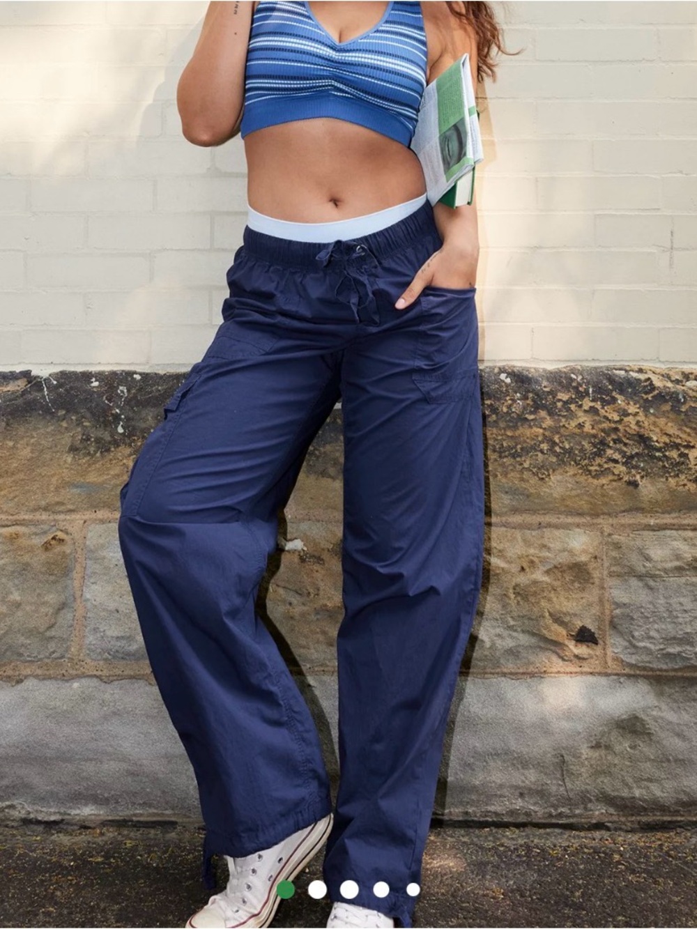 aerie Avenue Baggy Cargo Pants with Drawstring